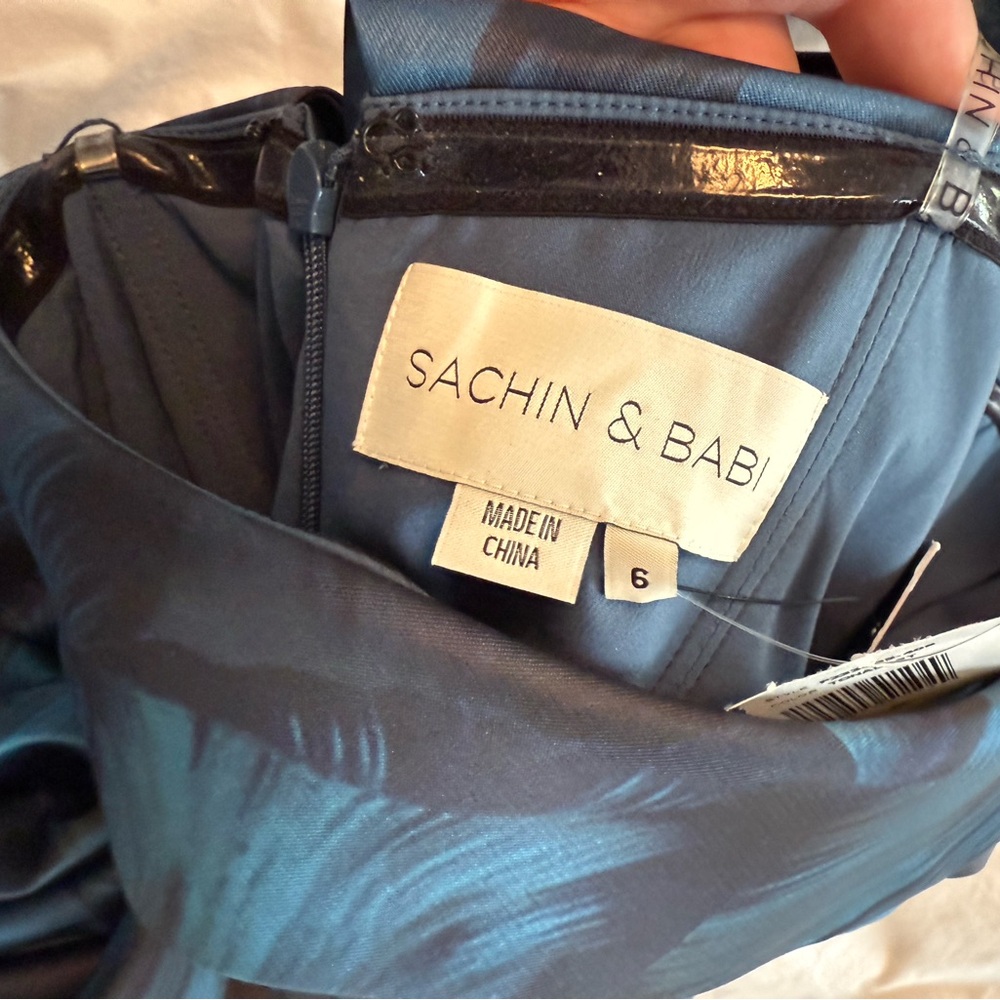 Sachin + Babi Blue Strapless Maxi Dress - Picture 3 of 5